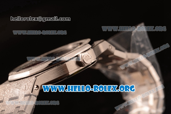 Audemars Piguet Royal Oak Lady Miyota Quartz Steel Case with Blue Dial and Steel Bracelet (EF) - Click Image to Close
